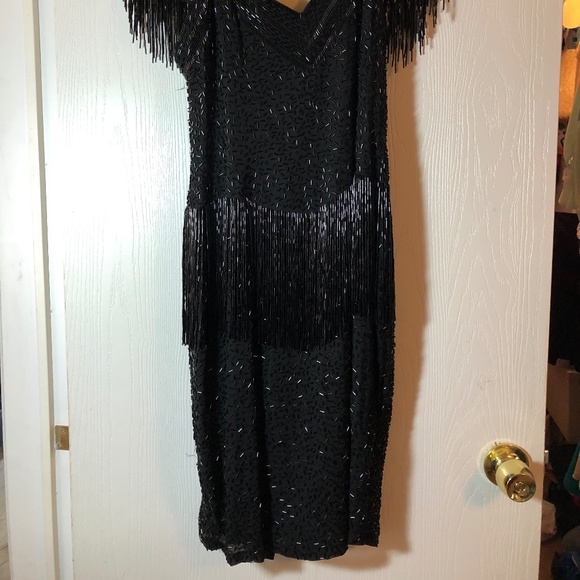 Black sequined cocktail dress - Picture 5 of 5